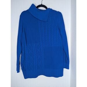 Charter Club Chunky Blue Knit Cozy Cottagecore Sweater L